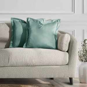 Povlaky na polštáře AmeliaHome Velvet Side mátové, velikost 45x45 obraz