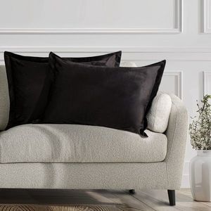 Povlaky na polštáře AmeliaHome Velvet Side Si černé, velikost 50x70 obraz