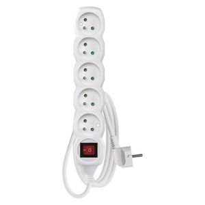 EMOS Prodlužovací kabel s vypínačem a 5 zásuvkami 1, 0 mm² KIKOK 10 m bílý obraz