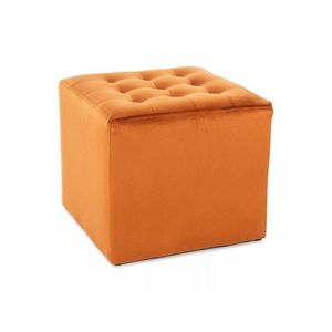 Signal Taburet Lori Velvet oranžový obraz
