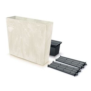 Prosperplast Vysoký truhlík s vkladem CORBI béžový, varianta 77 cm obraz