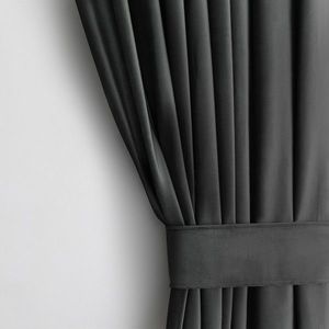 AmeliaHome Závěs Amelia Home Velvet s řasící páskou grafitový, velikost 140x245 obraz