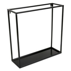 DekorStyle Závěsná police KVADRO 45 cm černá obraz