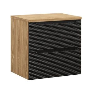 Comad Závěsná skříňka Ocean s deskou 60 cm černá/dub olejovaný obraz