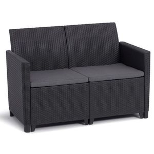 Allibert 91118 CLAIRE 2 SEATERS SOFA - grafit obraz