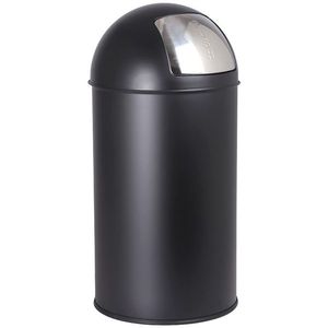 Jago Koš s push víkem, 50 l, nerezová ocel, černá obraz
