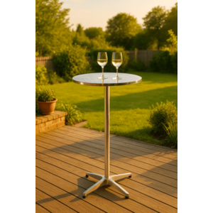 46980 Barový stůl k stání - skládací, výška až 110 cm, průměr 60cm obraz