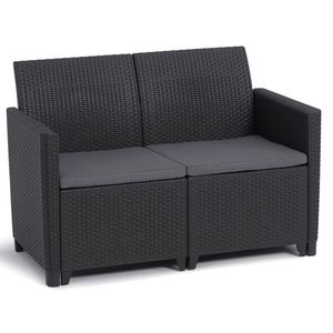 MARIE zahradní sofa pro 2 osoby, grafit obraz