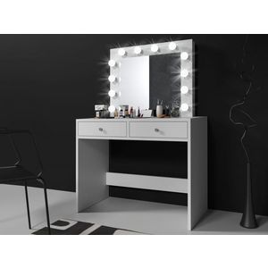 Toaletní stolek se zrcadlem BeautyFrame 12 LED, bílý obraz