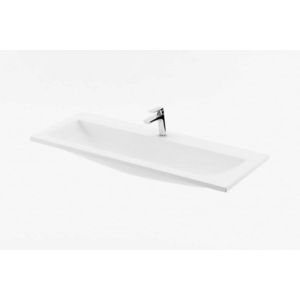 RAVAK Clear Umyvadlo 100x38 cm, bez přepadu, s otvorem pro baterii, bílá XJJ01110000 obraz