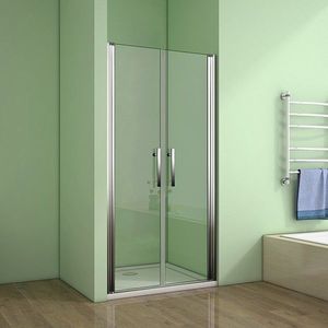 H K Sprchové dveře MELODY D2 75 dvoukřídlé 71-75 x 195, čiré sklo SE- MELODYD275 obraz