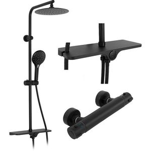 REA Sprchový set s baterií 150mm Mike černá REA-P0550 obraz