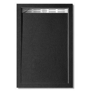 H K BLACK STAR sprchová vanička z litého mramoru, obdélník, 110x80x3 SE-BLACKSTAR11080SET obraz