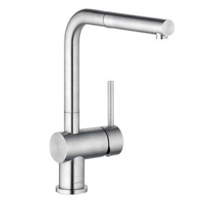KLUDI L Steel Dřezová baterie s výsuvnou koncovkou, kartáčovaná nerez 45851F877 obraz