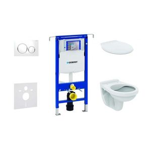 GEBERIT Duofix Set předstěnové instalace, klozet Alpha se sedátkem, tlačítko Sigma20, bílá/chrom 111.355.00.5 NR4 obraz