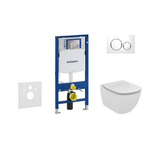 GEBERIT Duofix Set předstěnové instalace, klozetu a sedátka Ideal Standard Tesi, tlačítka Sigma20, Aquablade, SoftClose, bílá/lesklý chrom 111.300.00.5 NU4 obraz