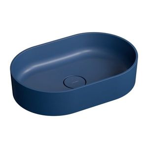 OMNIRES OVO M+ umyvadlo na desku, 55 x 36 cm midnight blue /MB/ OVOUNMB obraz