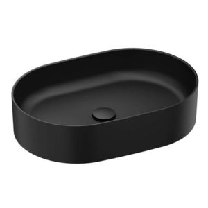 RAVAK Ceramic Umyvadlo na desku 55x37 cm, bez přepadu, matná černá XJX0D155000 obraz