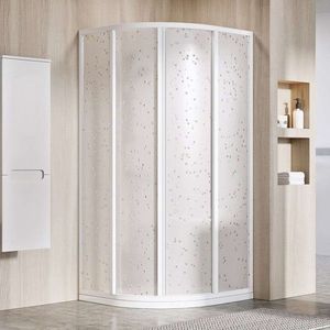 RAVAK Supernova Čtvrtkruhový sprchový kout čtyřdílný SKCP4-90, 88-90 cm, bílá/Pearl 3117O10211 obraz