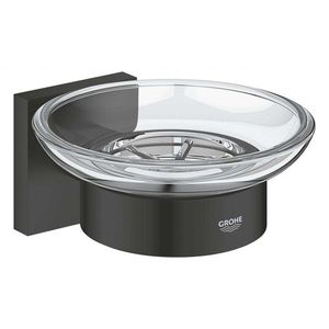 GROHE QuickFix Start Cube Mýdlenka s držákem, sklo/matná černá 410962430 obraz