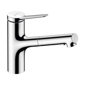 HANSGROHE Zesis M33 Dřezová baterie s výsuvnou sprškou, chrom 74820000 obraz