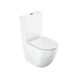 RAVAK WC kombi se sedátkem SoftClose, vario odpad, spodní napouštění, RimOff, bílá X01870 obraz