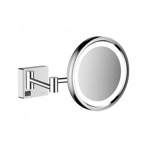 HANSGROHE AddStoris Kosmetické nástěnné zrcátko s LED osvětlením, chrom 41790000 obraz