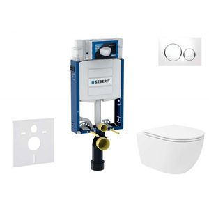 GEBERIT Kombifix Set předstěnové instalace, klozetu Oudee Vortex a sedátka softclose, tlačítko Sigma20, bílá/chrom SANI15CA3186 obraz