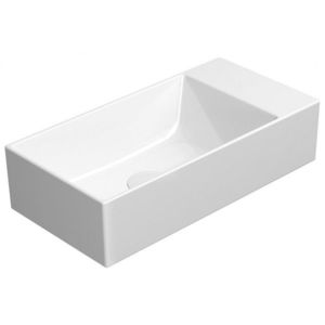 GSI KUBE X keramické umývátko 50x25cm, bez otvoru, pravé/levé, bílá ExtraGlaze 9486011 obraz
