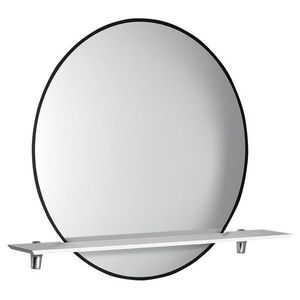 SAPHO SHARON kulaté zrcadlo s LED podsvícením a s policí ø 80cm, černá mat (E28904CI-01) 31255CI-01 obraz