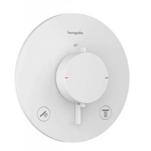 HANSGROHE Ecostat Comfort S Termostatická baterie pod omítku, pro 2 spotřebiče, matná bílá 33715700 obraz