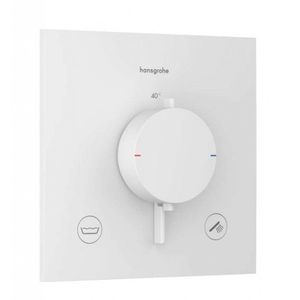 HANSGROHE Ecostat Comfort E Termostatická baterie pod omítku, pro 2 spotřebiče, matná bílá 33716700 obraz
