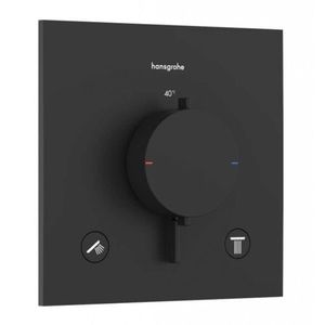 HANSGROHE Ecostat Comfort E Termostatická baterie pod omítku, pro 2 spotřebiče, matná černá 33711670 obraz