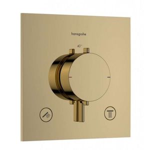 HANSGROHE Ecostat Comfort E Termostatická baterie pod omítku, pro 2 spotřebiče, leštěný vzhled zlata 33711990 obraz