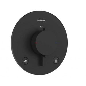 HANSGROHE Ecostat Comfort S Termostatická baterie pod omítku, pro 2 spotřebiče, matná černá 33715670 obraz
