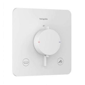 HANSGROHE Ecostat Comfort Q Termostatická baterie pod omítku, pro 2 spotřebiče, matná bílá 33717700 obraz