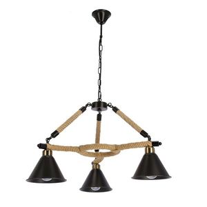 Moderní závěsná lampa Negru 3x40W E27 černá do jídelny, obývacího pokoje obraz