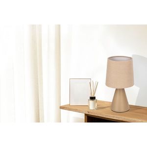 SATTI hnědá keramická stolní lampa se stínidlem E14 1x40W klasická dekorativní elegantní do obývacího pokoje, ložnice, kancelář, teplé barvy obraz
