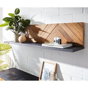 Nástěnná police Famke 130x25 cm mango teak obraz