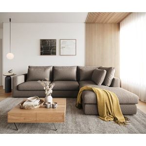Rohová pohovka Isla 330x225 cm bouclé taupe pravá obraz