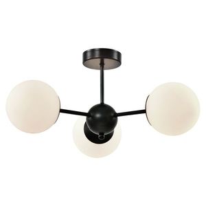 Závěsná lampa Calari černá 3x40W E14 bílé stínidlo obraz