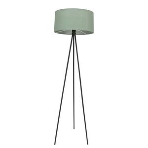 Stojací lampa SHANTI černá 1x40W E27 mátové stínidlo obraz