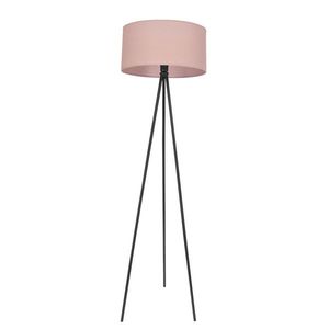 Stojací lampa SHANTI černá 1x40W E27 stínidlo vřes obraz