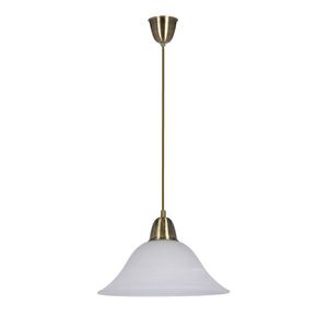 Závěsná lampa Rubi Patina 1X60W E27 Stínidlo Bílá Alabastr obraz