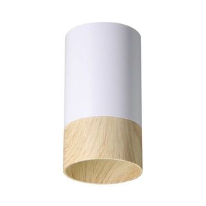 STROPNÍ SVÍTIDLO CONTI 1X15W GU10 5, 5/10 BÍLÉ+DŘEVĚNÉ obraz