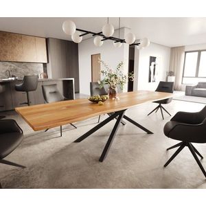 Jídelní stůl Edge 300x100x4 přírodní dub křížová podnož obraz