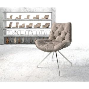 Otočná židle Taimi-Flex taupe vintage křížová podnož zúžená obraz