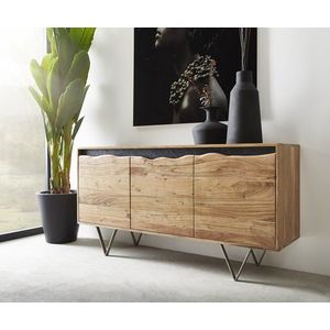 Komoda Stonegrace 147x45 cm akácie přírodní 3 dvířka obraz