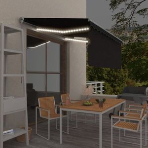 Ručně zatahovací markýza s roletou a LED 400x300 cm Dekorhome obraz