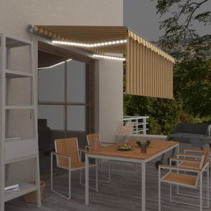 Ručně zatahovací markýza s roletou a LED 400x300 cm Dekorhome obraz